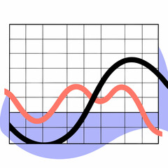 Fototapeta premium Abstract Data Graph Vector Illustration