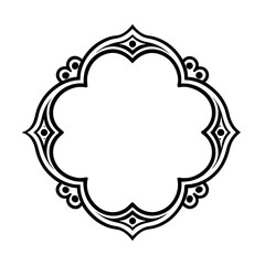 round frame with floral ornament