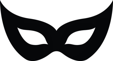 silhouette carnival mask vector
