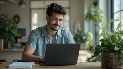 Fototapeta premium businessman working on laptop