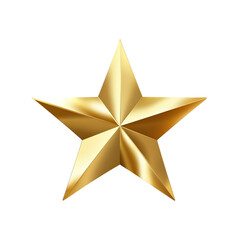 Obraz premium Glossy golden star icon placed on a clean transparent backdrop. --p wa4z4ne