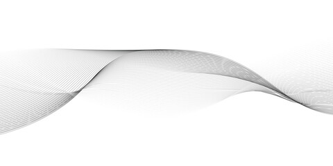 Wavy business curve lines on transparent background. Abstract ocean wave line background. Wave swirl, frequency sound wave, twisted curve lines with blend effect. Vector illustration