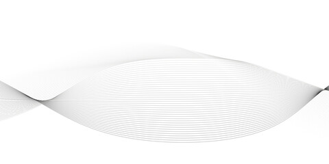 Fototapeta premium Vector wavy grey lines flowing smooth curve black gradient color on transparent background in concept of technology, science, music, sound, banner, poster, modern.