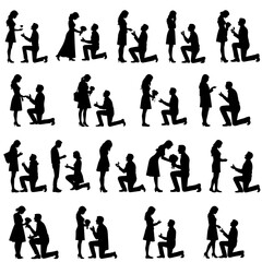 Pedido de casamento, pedido de namoro, amor, aliança, anel, casamento, namoro design arte vetor