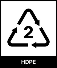 HDPE Plastic Recycling Symbol