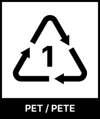 PET Plastic Recycling Symbol