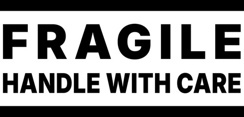 Fototapeta premium Fragile Handle with Care Symbol
