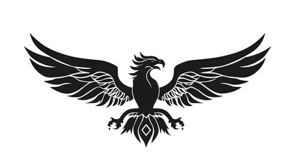 Fototapeta premium Garuda logo silhouette , clipping path - 