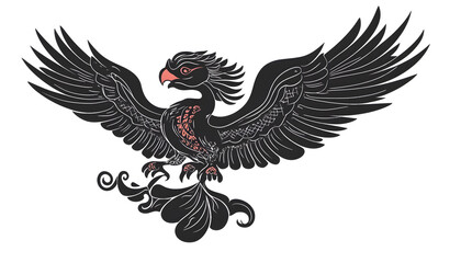 Obraz premium Garuda logo silhouette , clipping path - 
