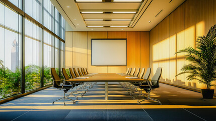 Modern conference room interior design meeting space business office