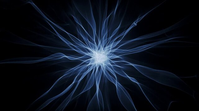 Abstract reflections, moving rays of caustics on a black background