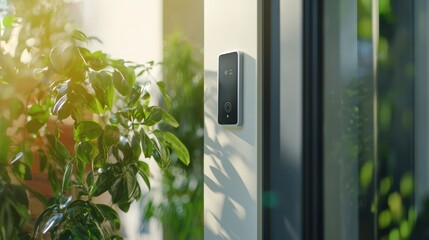 A smart door greeting a family member by name as they enter.