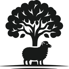 Sheep animal vector silhouette