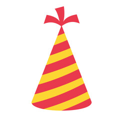 パーティハットのアイコン：お祝いと誕生日のベクター素材 - Party Hat Icon: Vector Material for Celebration and Birthday