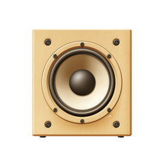 High-quality audio speaker with a wooden finish, designed for optimal sound performance. Suitable for home or studio environments, offering rich bass and clear sound.
