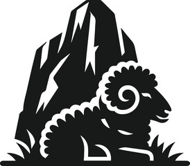 Sheep animal vector silhouette