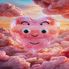 piggy bank with heart