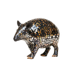Fototapeta premium Mosaic Armadillo Sculpture Elegant and Unique Decorative Art Piece