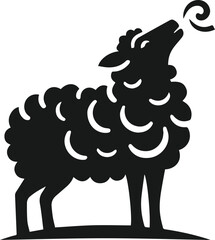Sheep animal vector silhouette