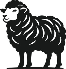 Obraz premium Sheep animal vector silhouette
