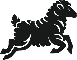 Sheep animal vector silhouette