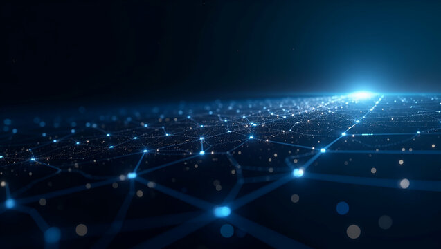 Contemporary wallpaper design featuring sleek abstract visuals with integrated digital network grids and futuristic icons representing interstellar propulsion advanced space drive technology innovativ