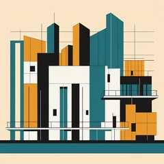 Abstract Modern Building Architecture