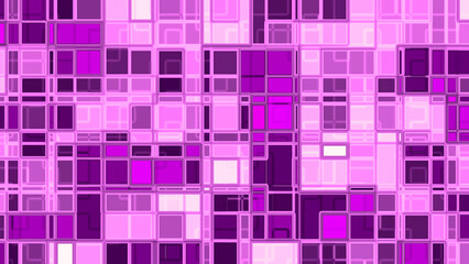 Purple and white squares overlapping creating abstract pattern 