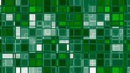 green and white abstract squares grid pattern 