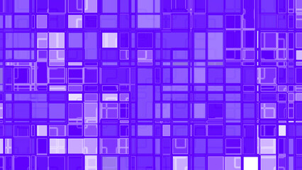 Purple grid with outlined white and purple squares 