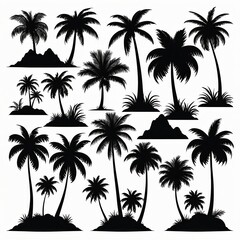 Collection of Palm Tree Silhouettes