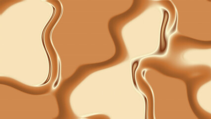 Abstract flowing light brown cream beige shapes create a smoothing liquid background