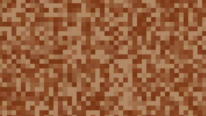 Pixelated Brown and Beige Abstract Pattern Background with Square Blocks