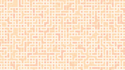 Abstract maze-like design in soft beige and pink tones