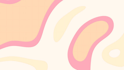 Organic Fluid Modern abstract background featuring pastel colors light pink peach lavender blush with wavy organic shapes