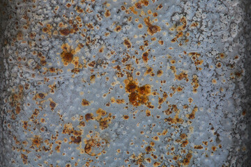 Close up of Rust Texture Revealing Intricate Patterns on Aged Metal Surface