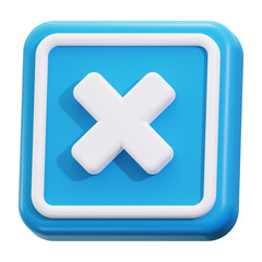 Obraz premium Cross sign button for web design. Suitable for error messages, popup notifications, website interfaces, and graphic design projects