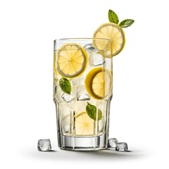 Refreshing Lemonade with Mint and Ice