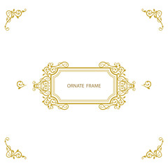 Elegant thin frames. Set of Decorative vintage borders set.