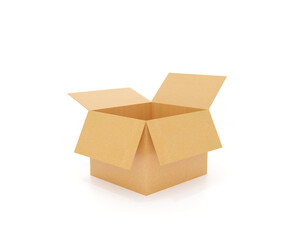 open cardboard box cardboard box, open box, empty box, brown box, shipping box, packaging, storage, moving box, paper box, delivery, box isolated, white background, carton box, mailing box,  3d render