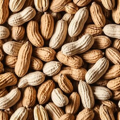 Fototapeta premium Close-up of Peanuts in Shells