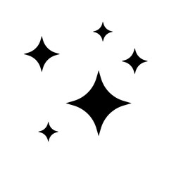 Black single magic stars icon