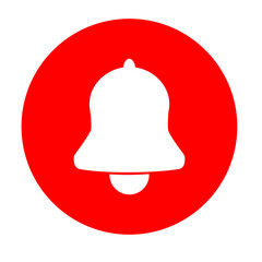 Isolated vector circle with bell