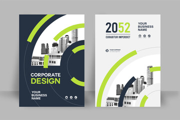 City Background Business Book Cover Design Template