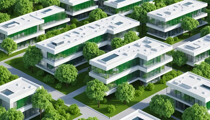 Modern Green Eco-Friendly Apartment Complex