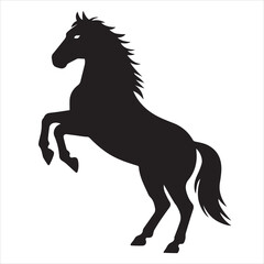 Horse Silhouette vector design for white background 