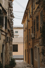 Narrow Alleyway in Corfu, Greece