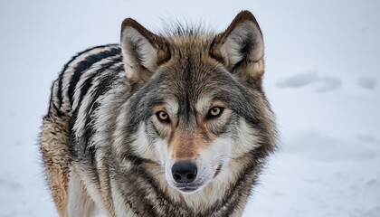 Obraz premium Majestic Gray Wolf in Winter Snow