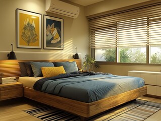 Bedroom in Yellow Tones