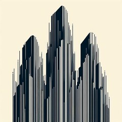 Obraz premium Bold towering like abstract pillars